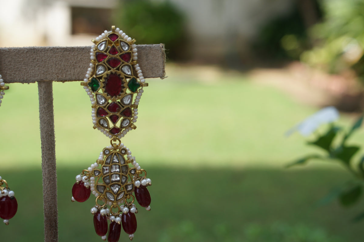 Kundan Earrings (1-5566)(A)