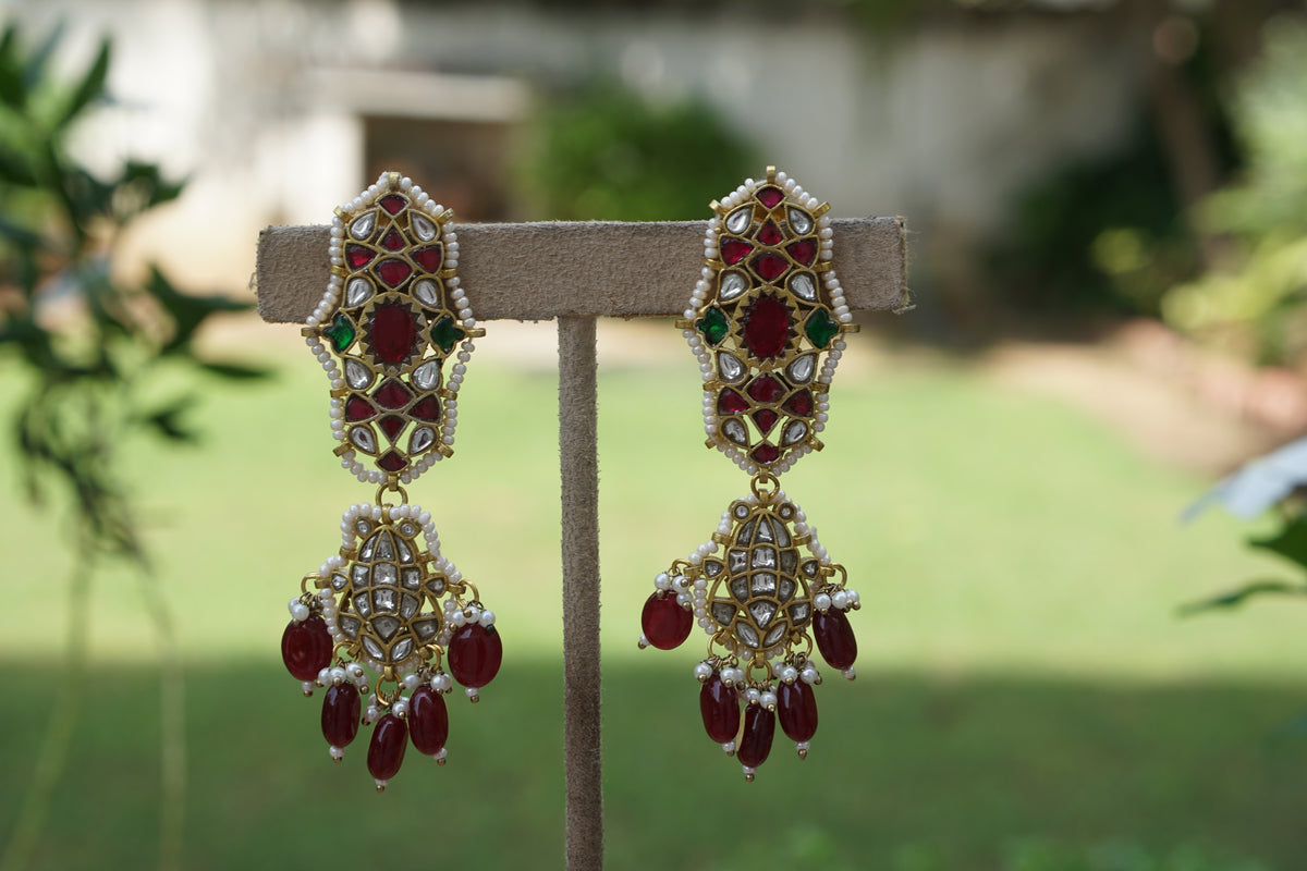 Kundan Earrings (1-5566)(A)