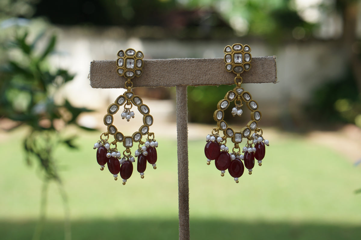 Kundan Earrings (1-5567)(A)
