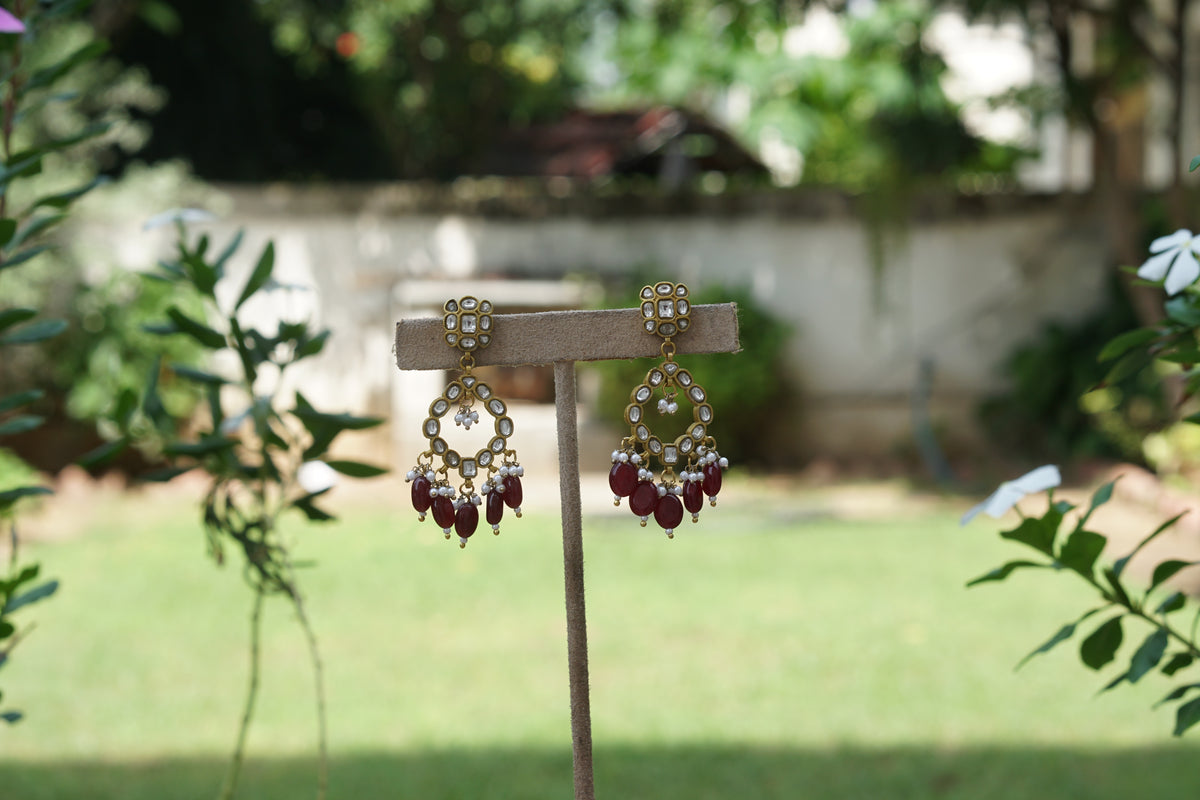 Kundan Earrings (1-5567)(A)