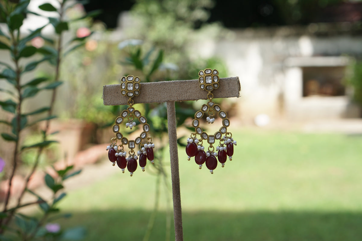 Kundan Earrings (1-5567)(A)