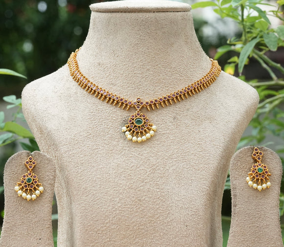 Antique Necklace set  (4-8339)(Ak )