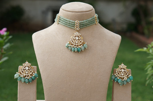 Kundan Choker Set (4-9410)(A)