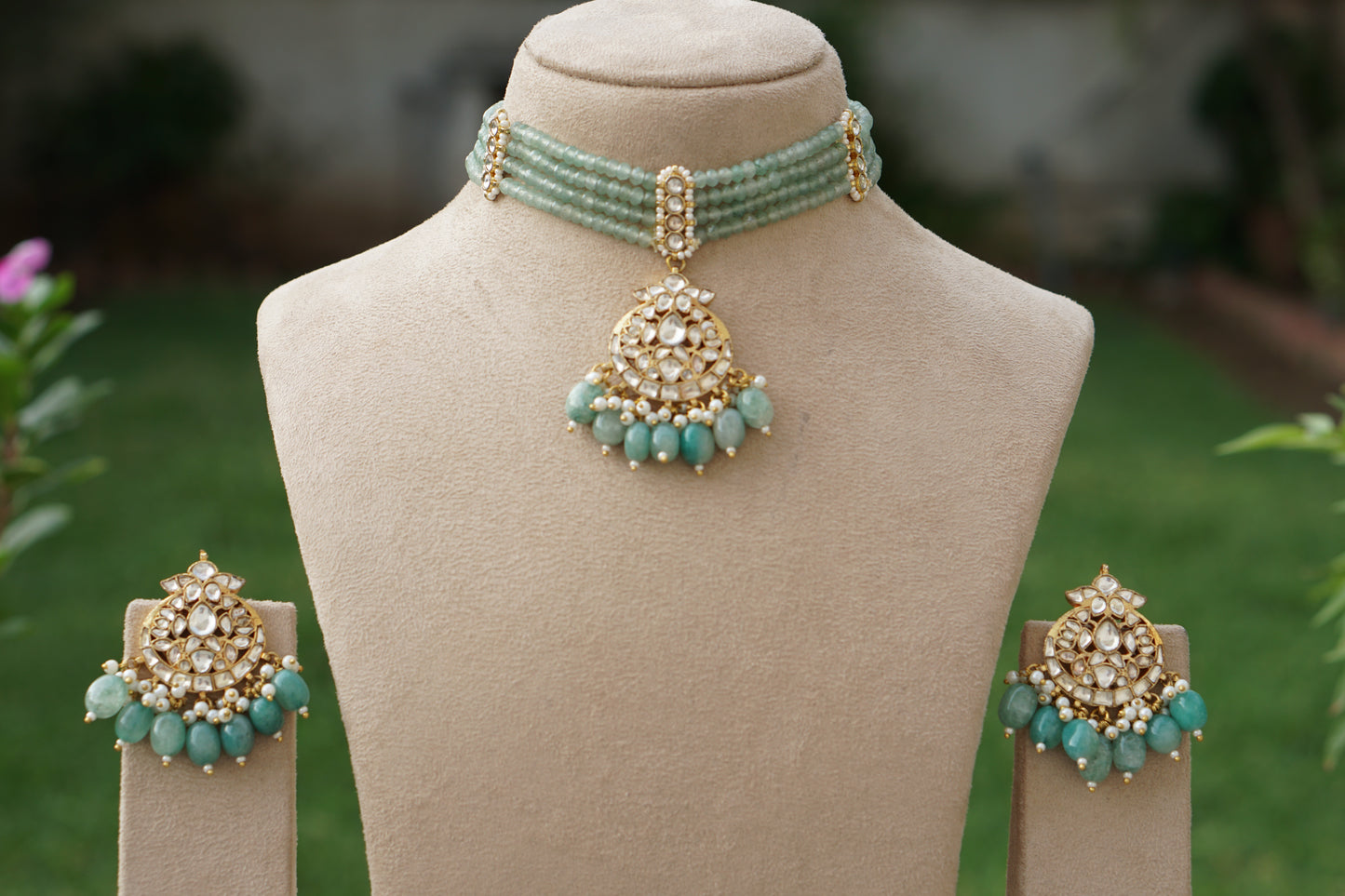 Kundan Choker Set (4-9410)(A)