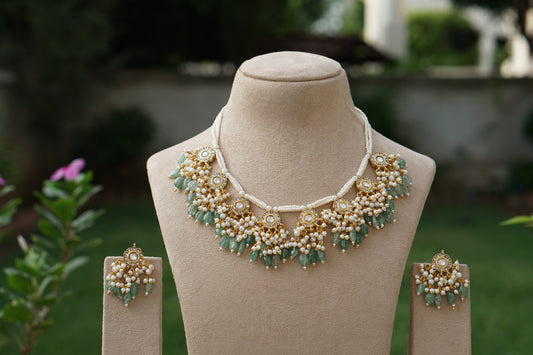 Kundan Necklace Set (4-9416)(A)