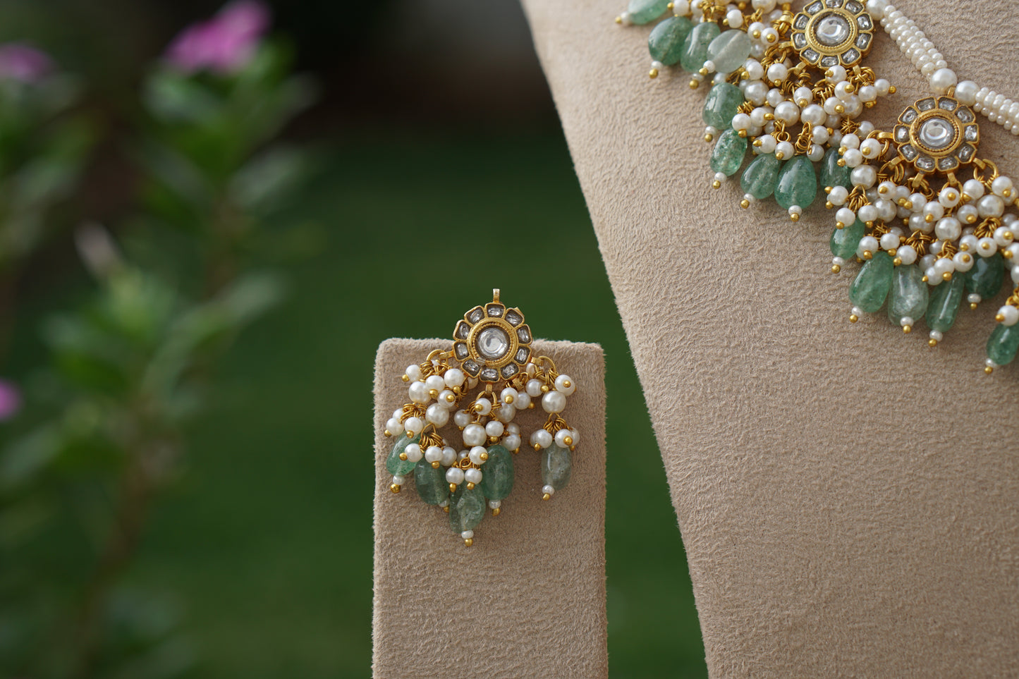 Kundan Necklace Set (4-9416)(A)