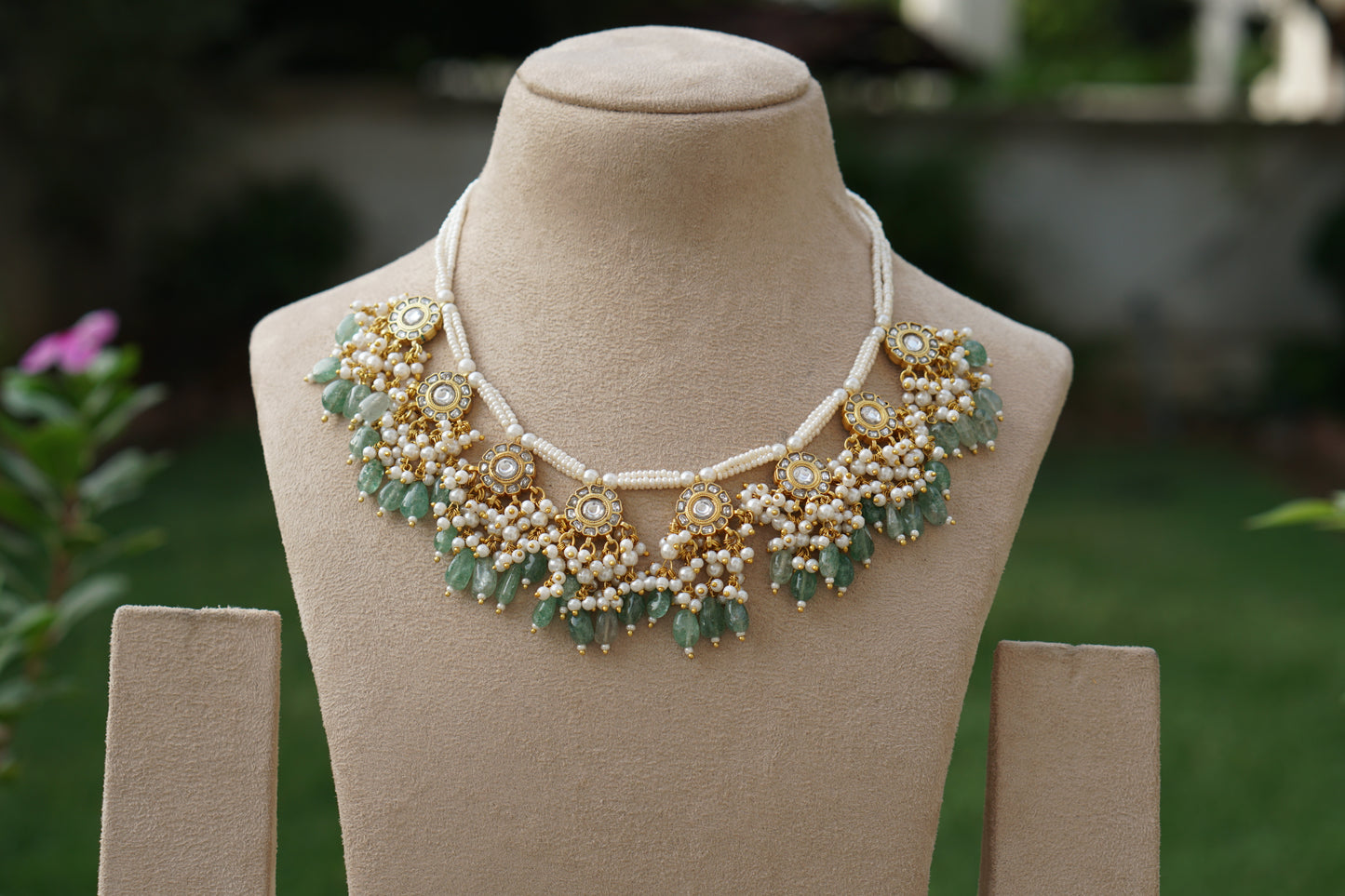 Kundan Necklace Set (4-9416)(A)