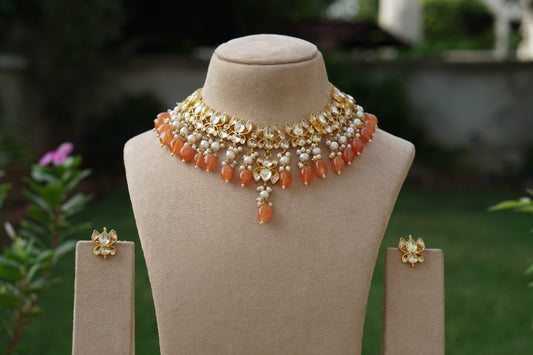 Kundan Necklace Set (4-9417)(A)