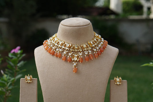 Kundan Necklace Set (4-9417)(A)
