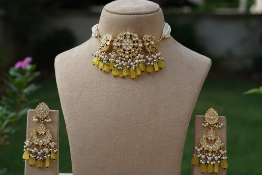 Kundan Choker Set (4-9412)(A)