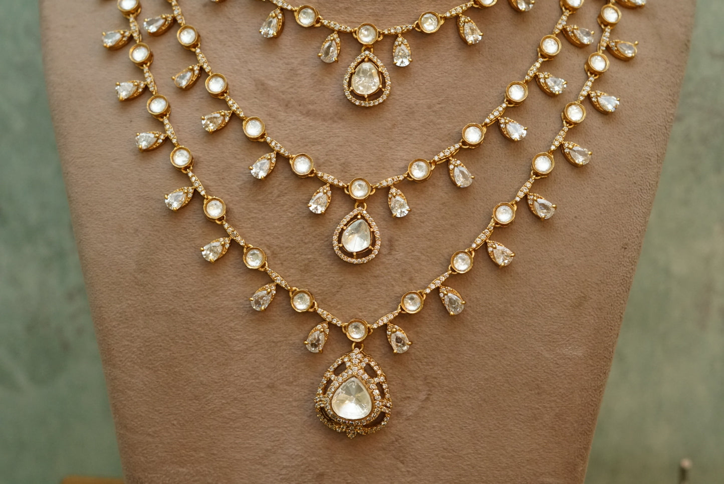 Kundan polki necklace set (4-6605)(B)(Preorder) - JEWELSTYLE