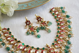 Kundan Necklace Set (4-9714)(U) - JEWELSTYLE