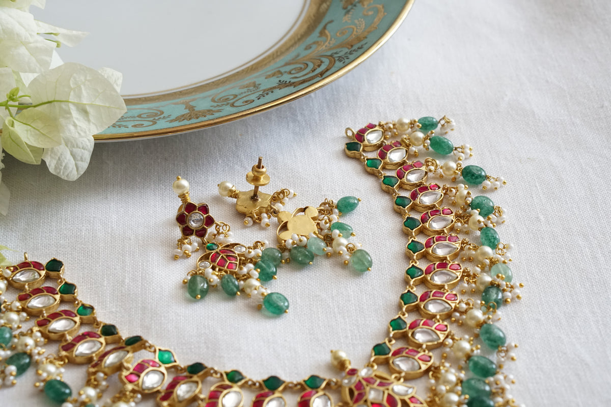 Kundan Necklace Set (4-9714)(U)