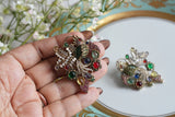 Multi Stone Polki Earrings (1-5419)(B)