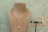 2 line Kundan polki necklace set (4-6607)(B)(PREORDER)