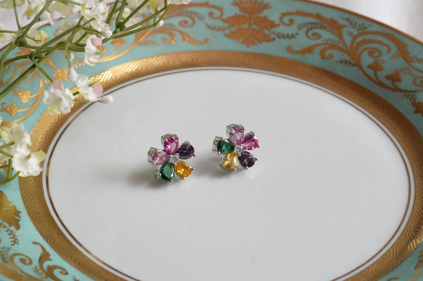 Multi Stone Studs (1-5493)(B)