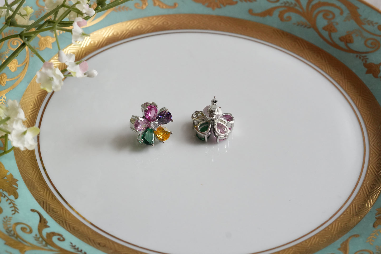 Multi Stone Studs (1-5493)(B)