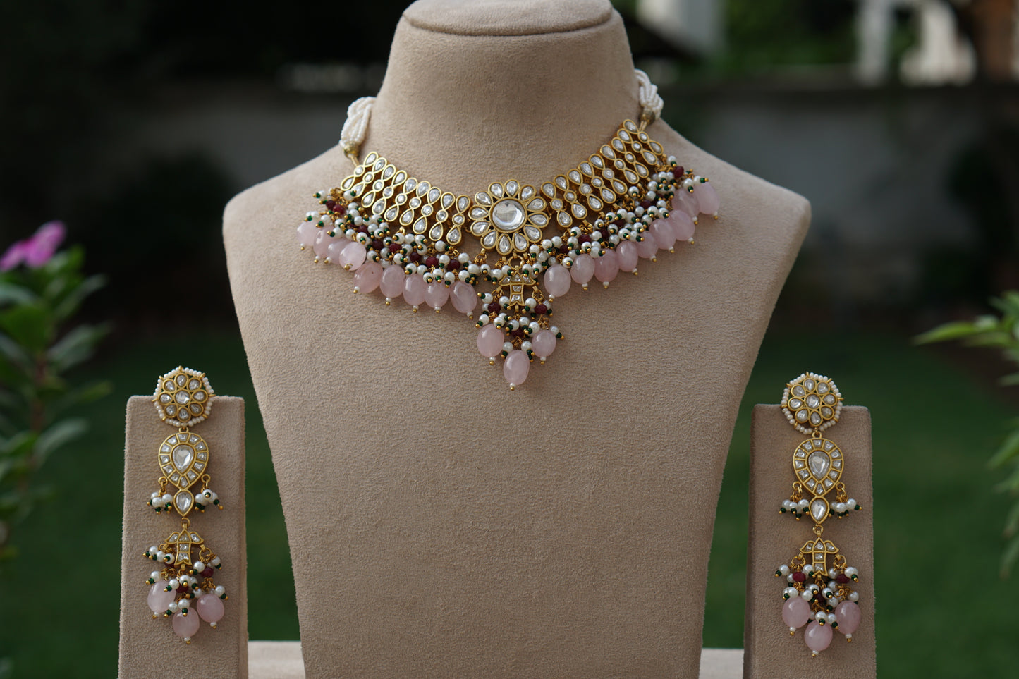 Kundan Necklace Set (4-9415)(A)