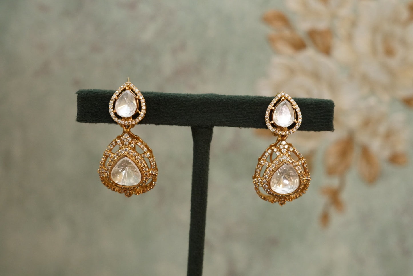 2 line Kundan polki necklace set (4-6607)(B)(PREORDER) - JEWELSTYLE