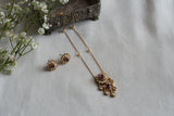 Blue stone Polki Pendant Set (4-9468)(B)
