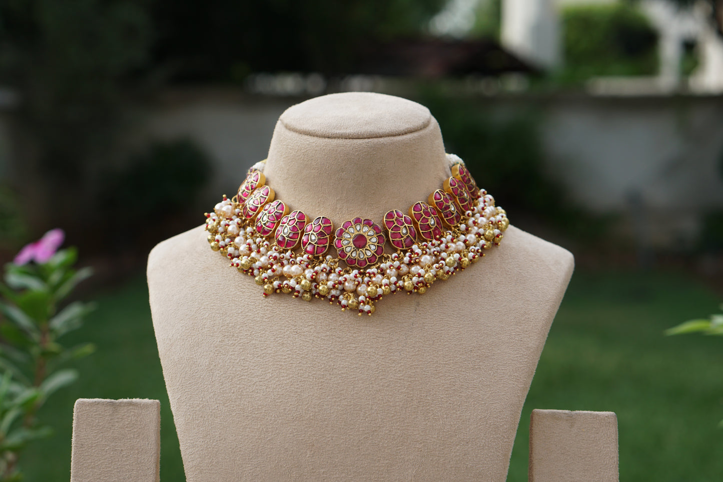 Kundan Necklace Set (4-9413)(A)