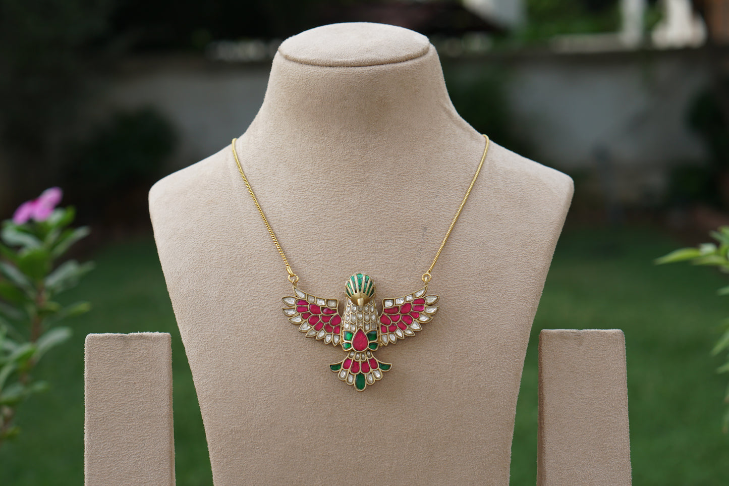 Kundan Bird Pendant (4-9418)(A)