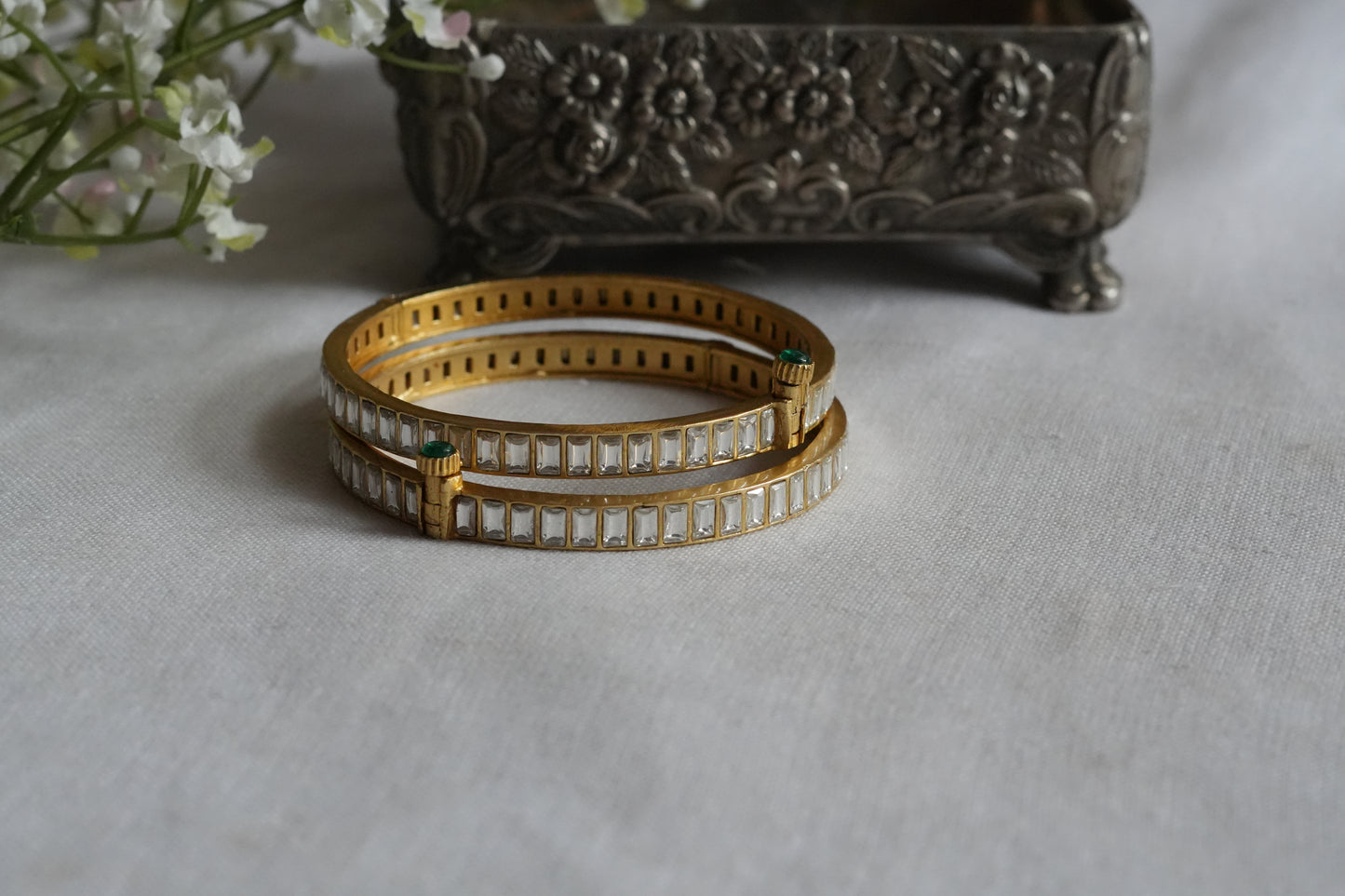 Kundan Stone Bangle (3-499)(B)