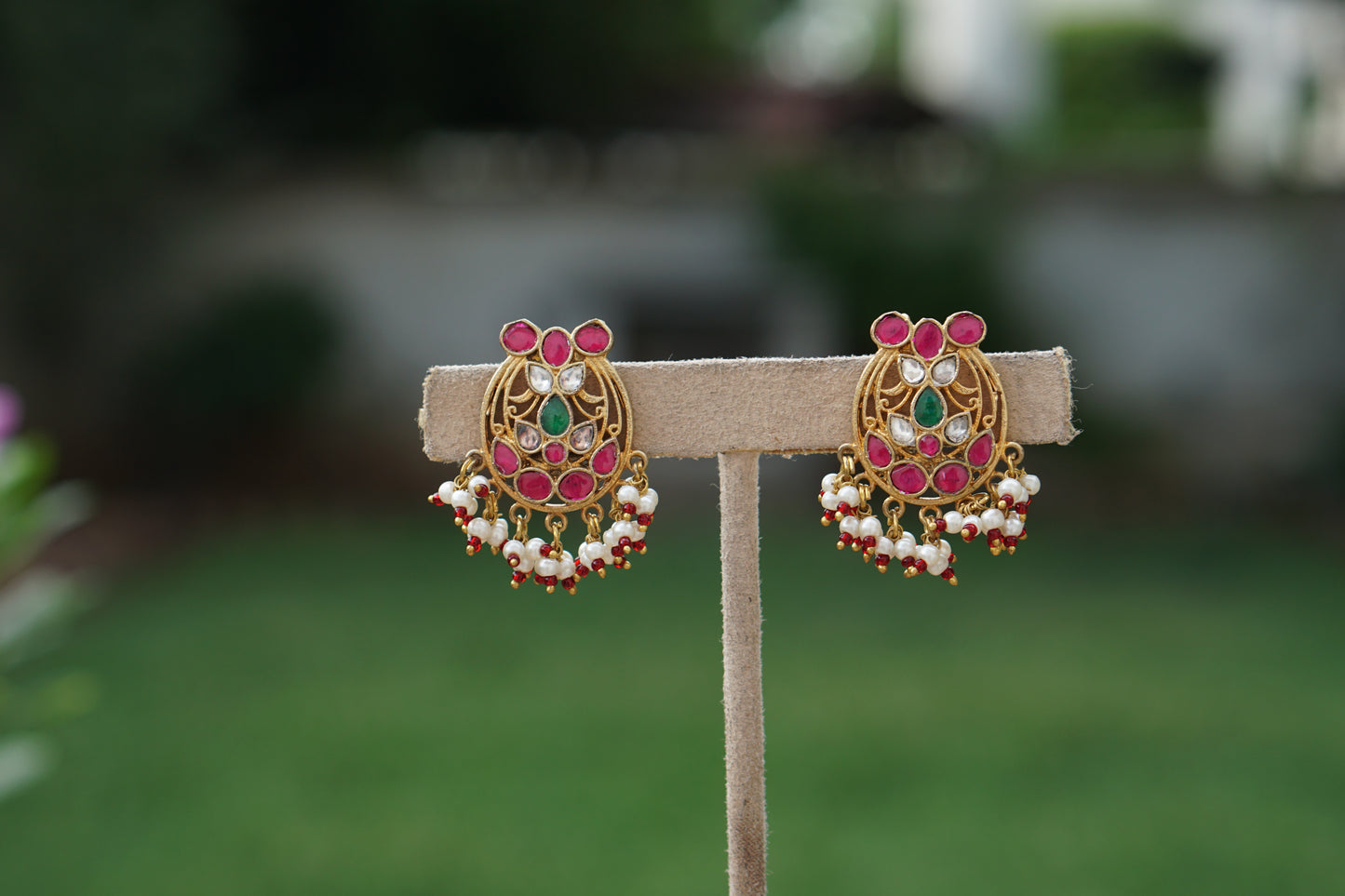 Kundan Earrings(1-5380)(A)