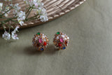 Multi Stone Polki Studs (1-5428)(R)