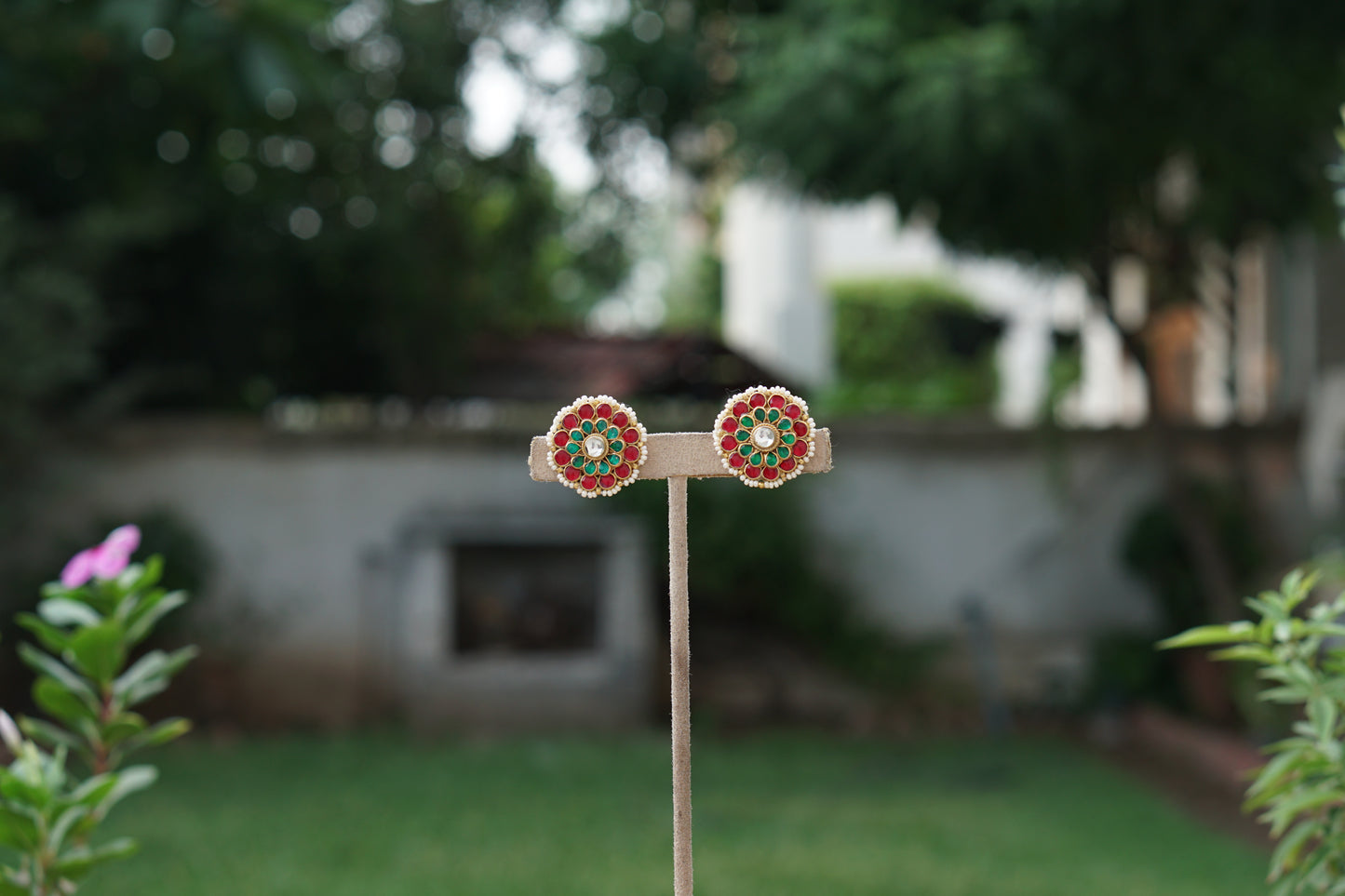 Kundan Studs(1-5383)(A)
