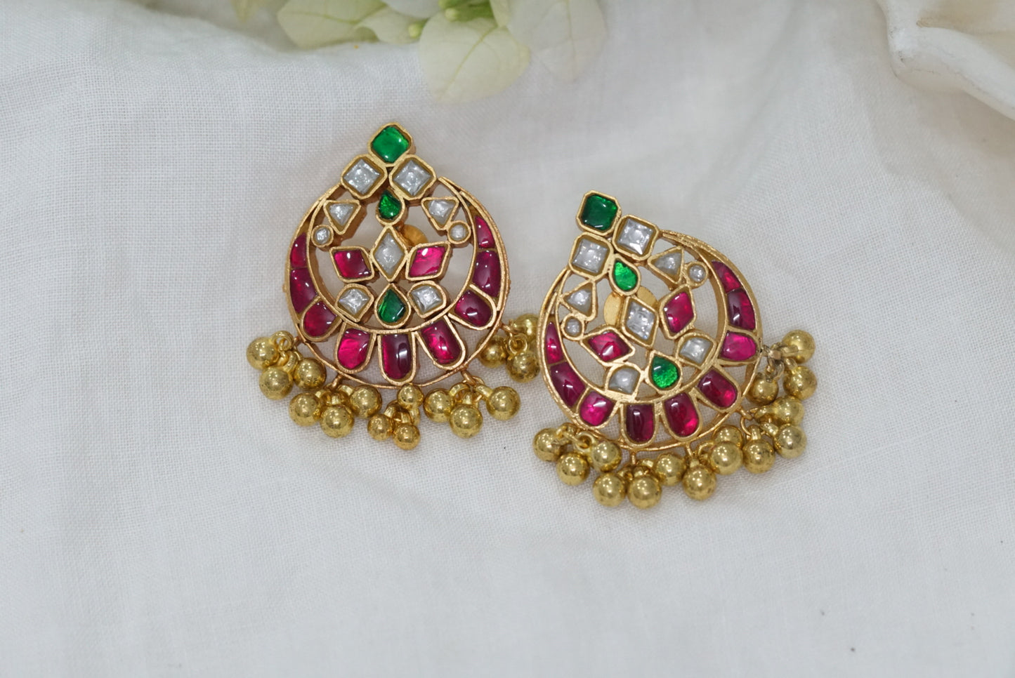 Kundan earring (1-3499)(R)(preorder)