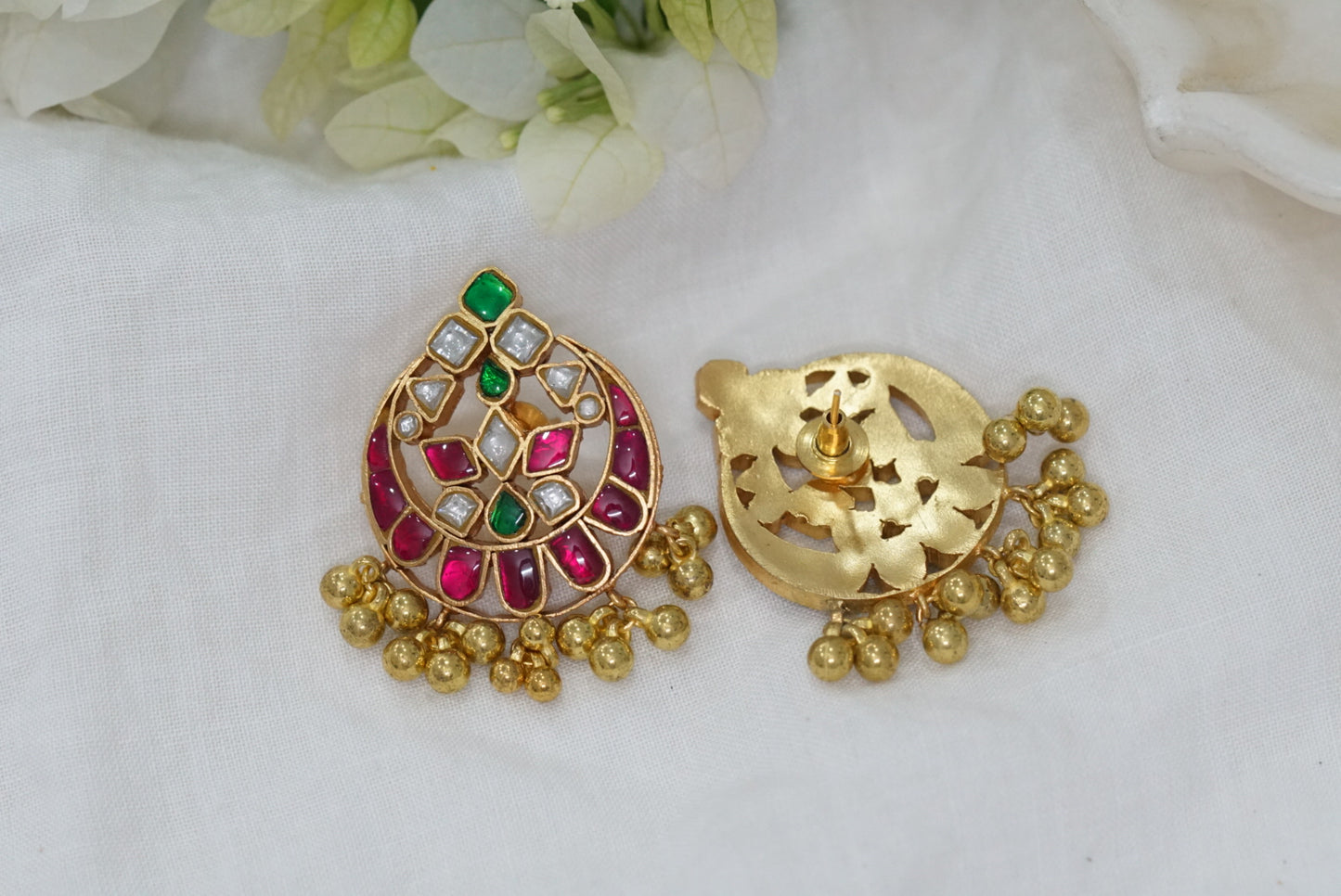 Kundan earring (1-3499)(R)(preorder)