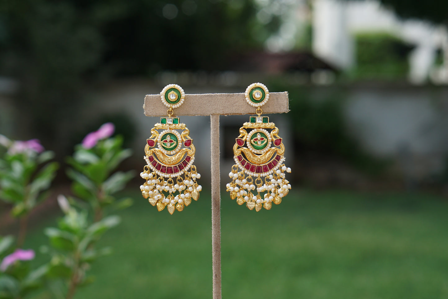 Kundan Earrings(1-5387)(A)