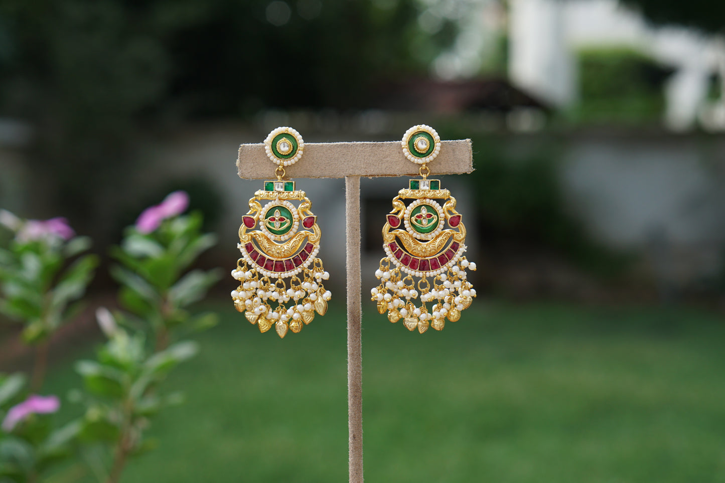 Kundan Earrings(1-5387)(A)
