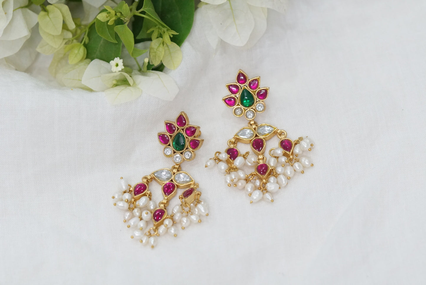 Kundan earring (1-3500)(R)(PREORDER)