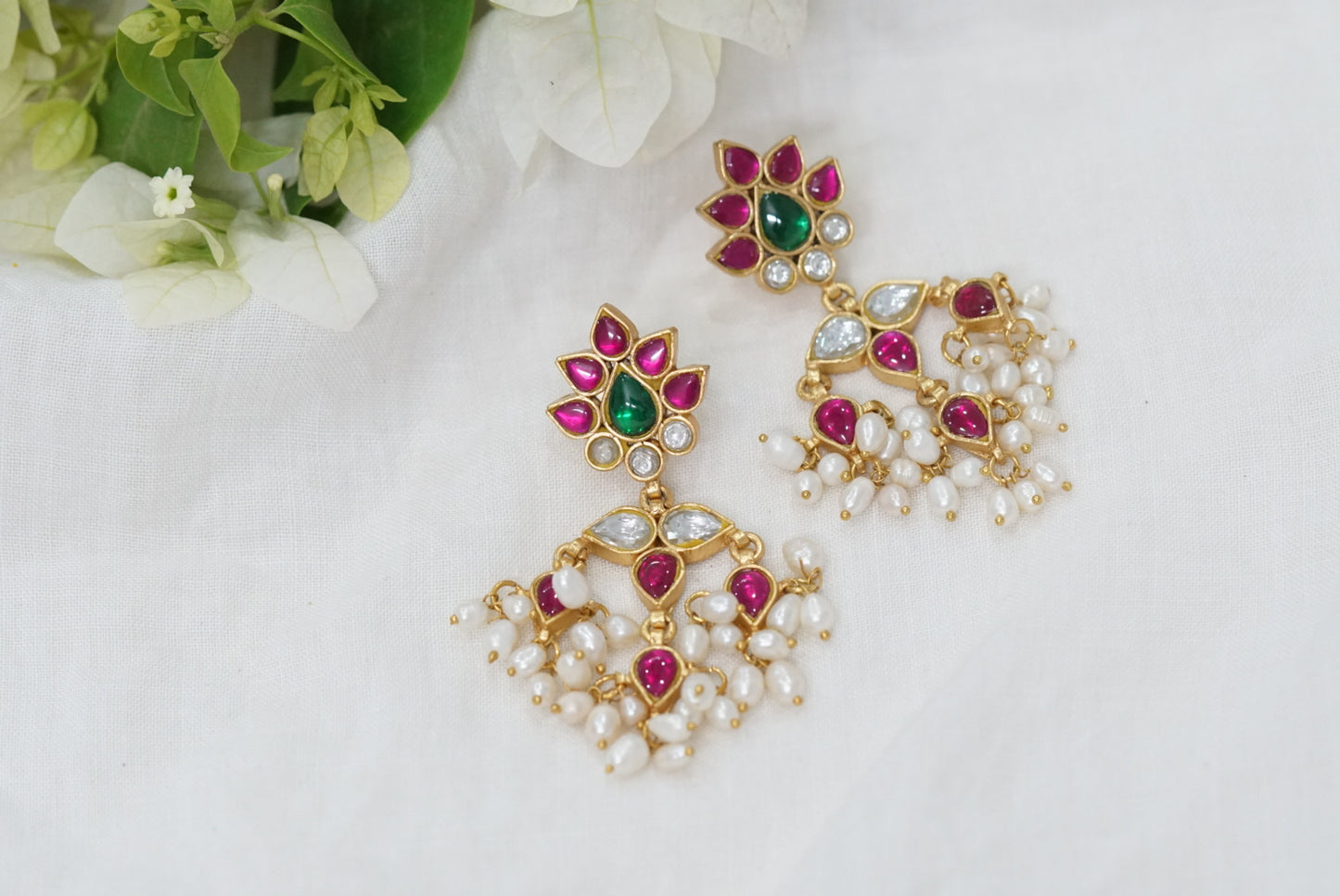 Kundan earring (1-3500)(R)(PREORDER)
