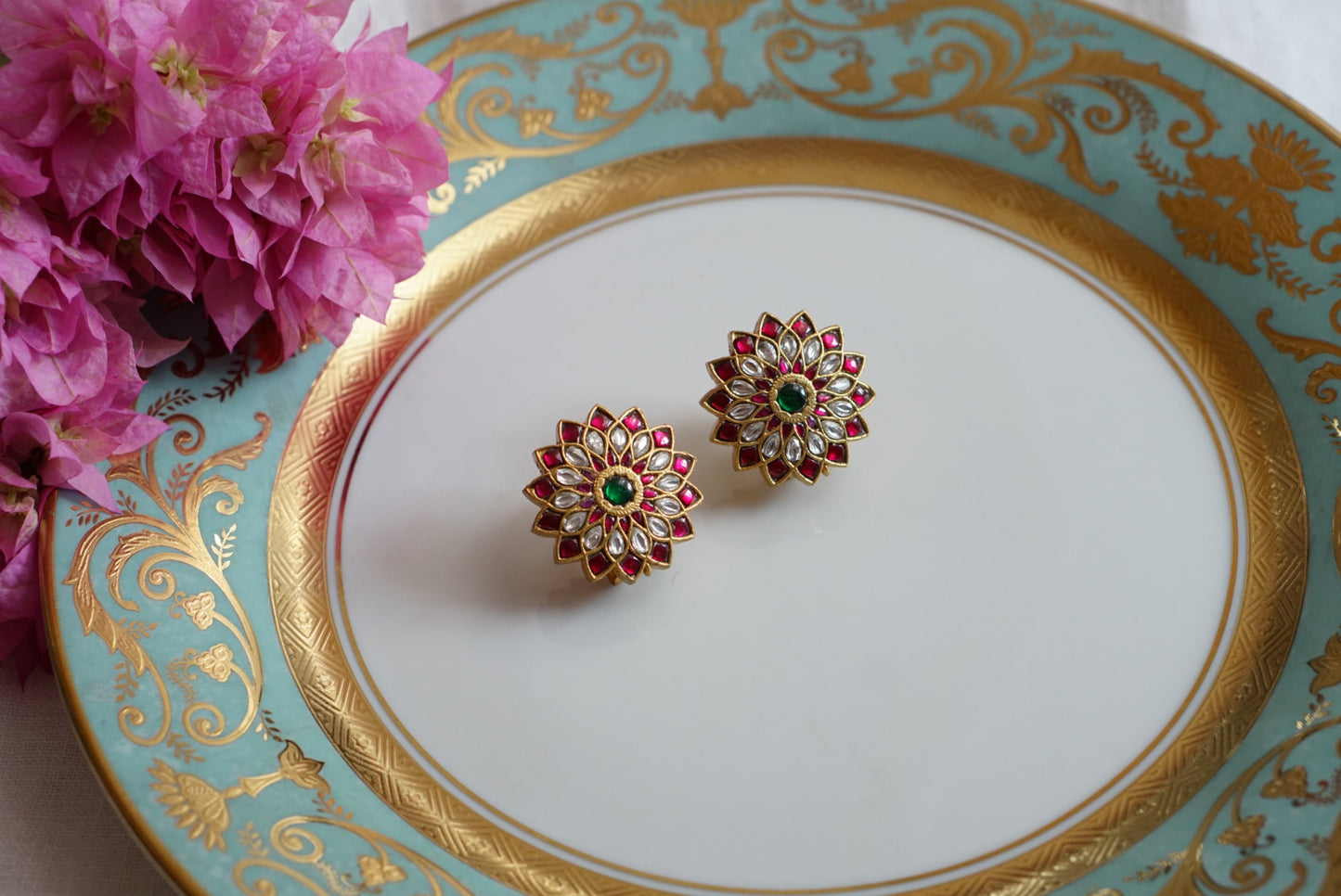 Kundan Studs earring (1-3987)(K)(preorder)