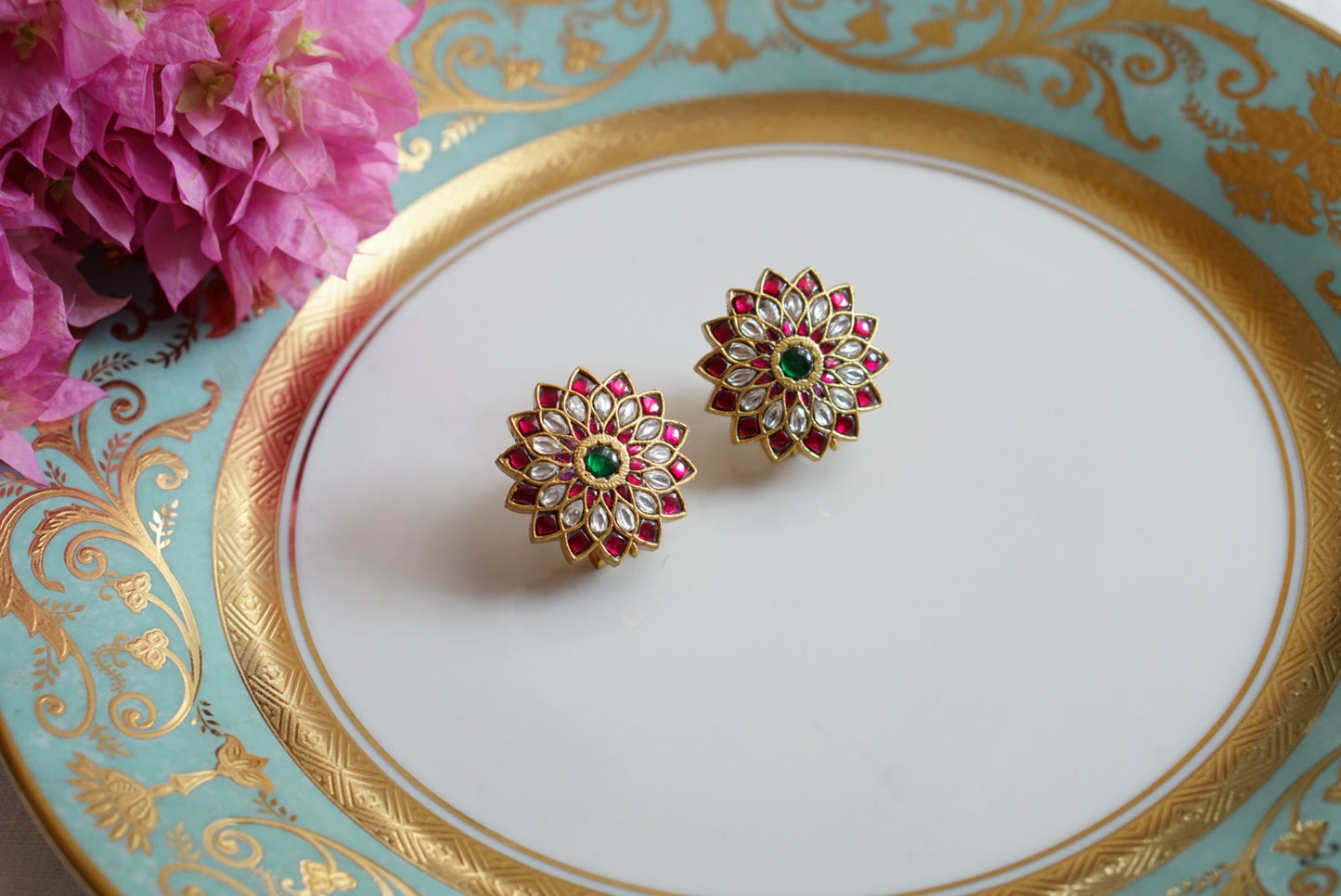 Kundan Studs earring (1-3987)(K)(preorder)