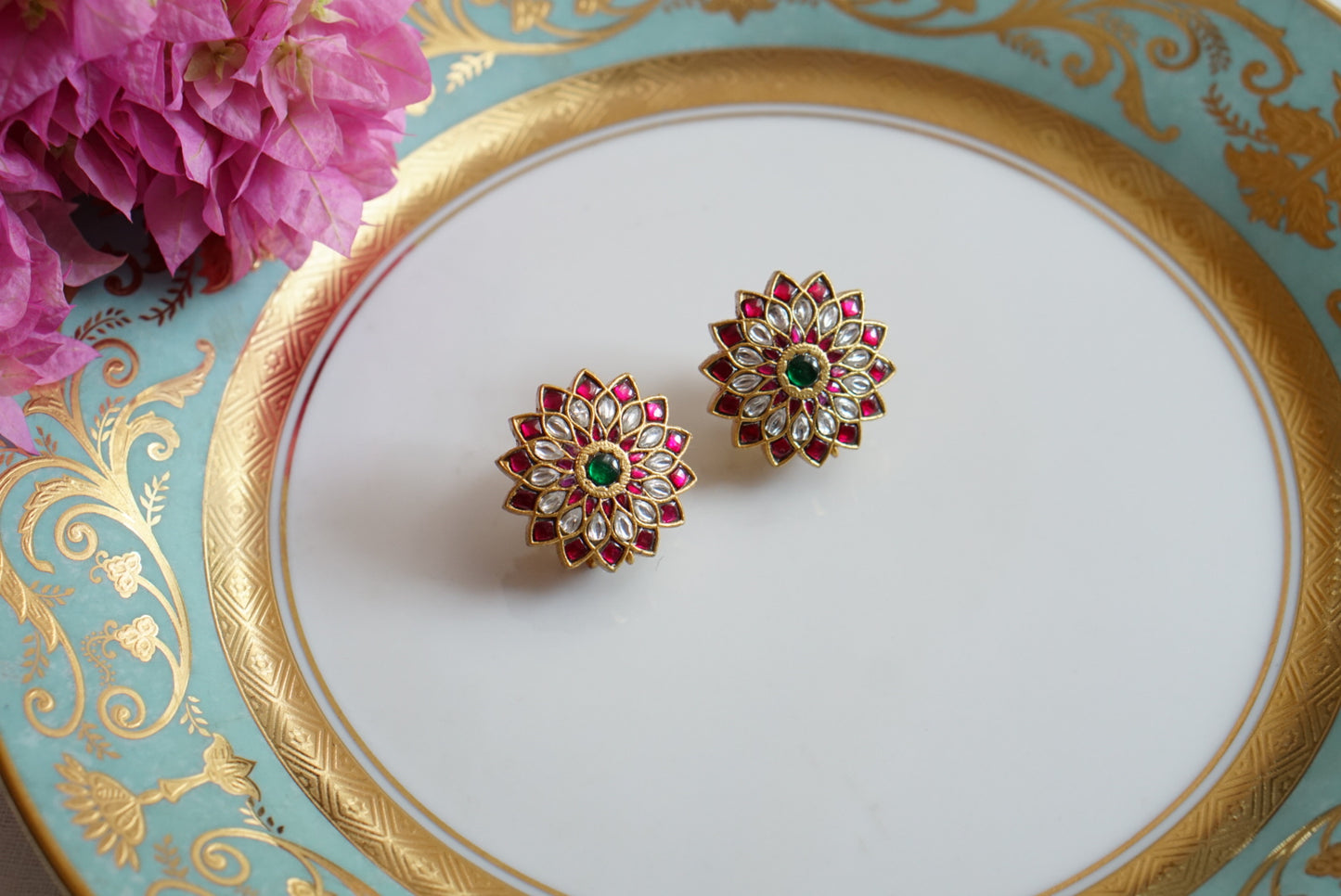 Kundan Studs earring (1-3987)(K)(preorder)