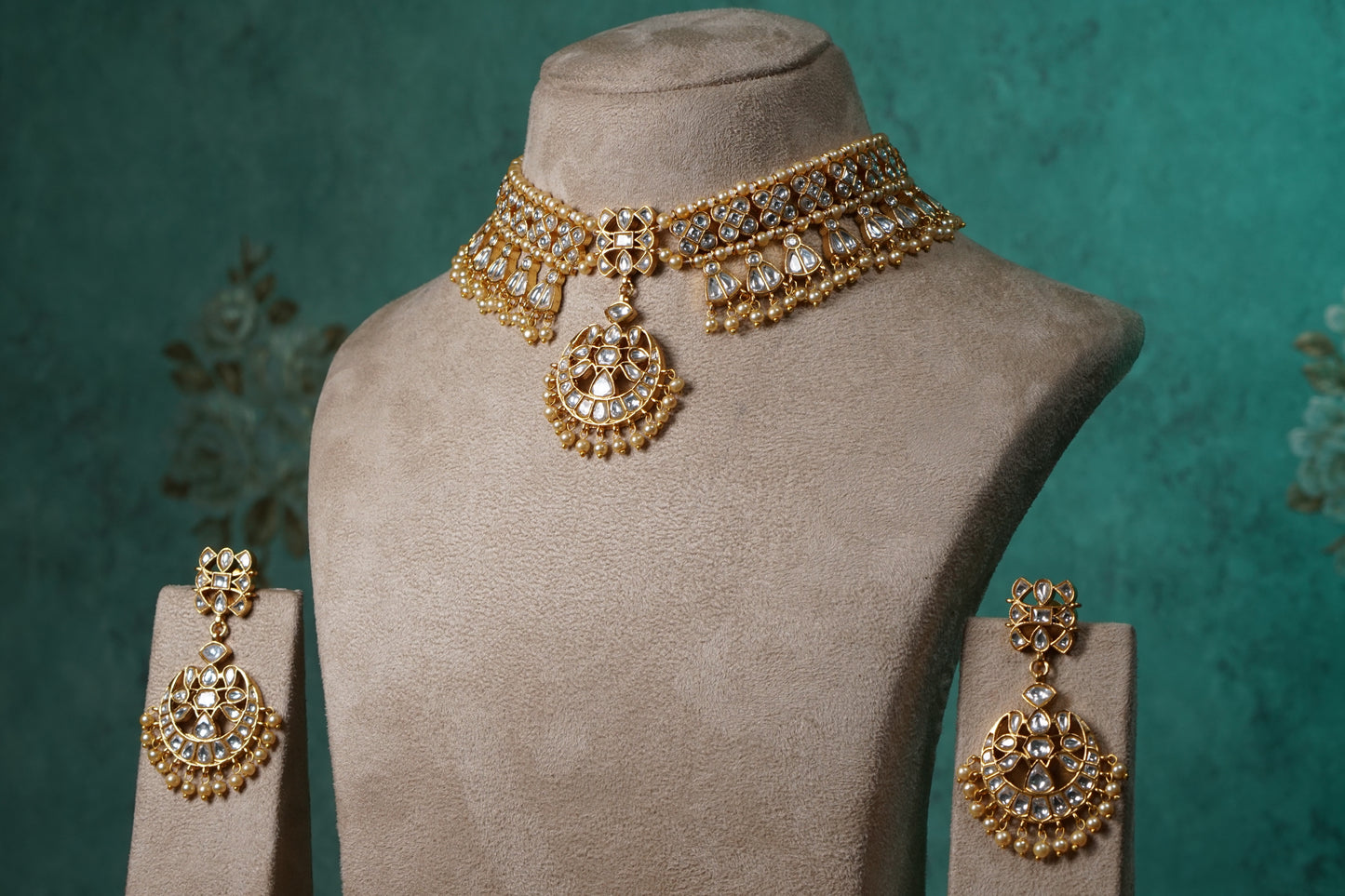Kundan Necklace set (4-8727)(R)(PREORDER) - JEWELSTYLE