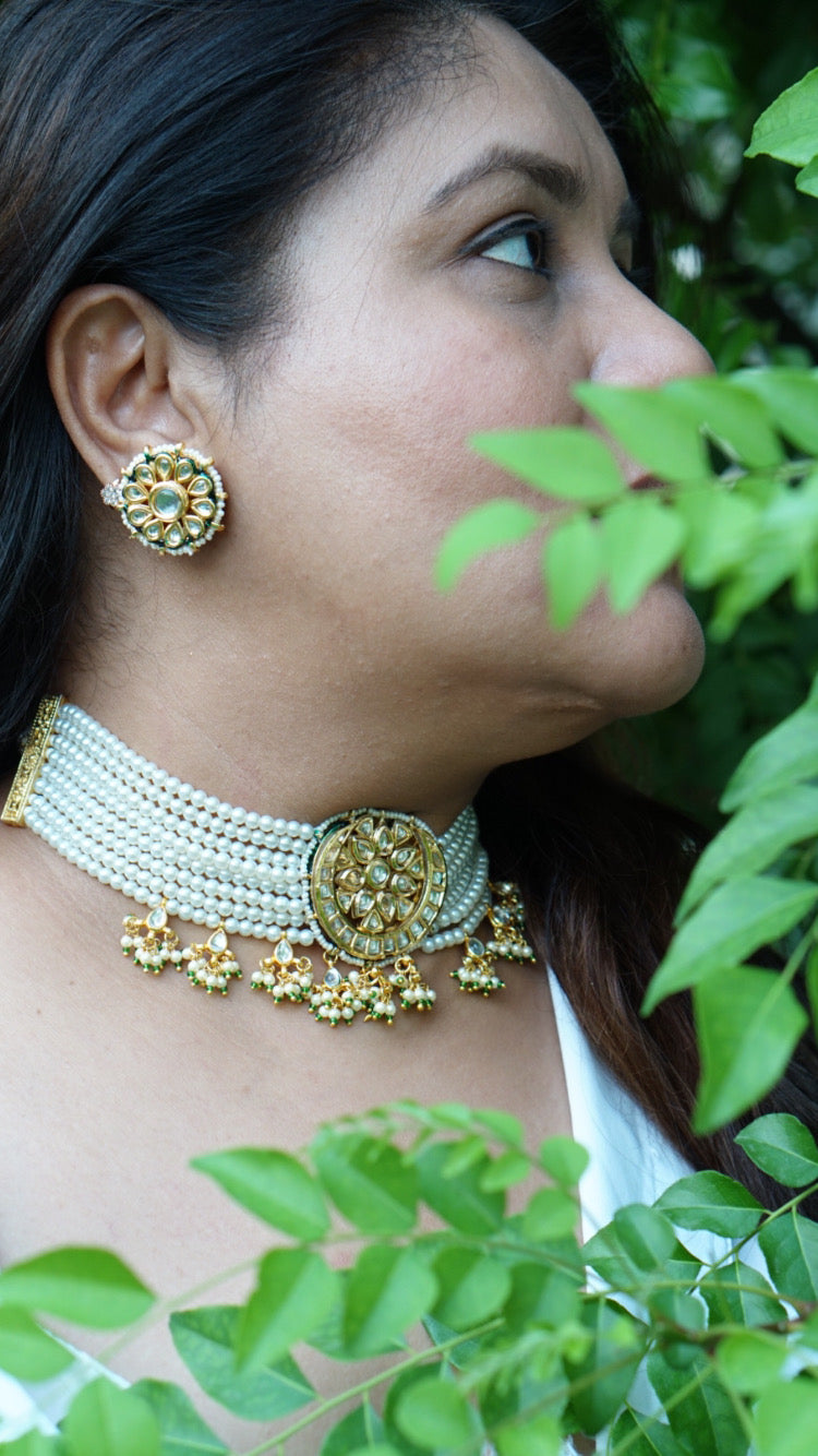 Kundan Choker set (4-3198) - JEWELSTYLE