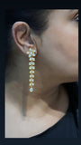 White kundan flower earrings (1-4145)(R)