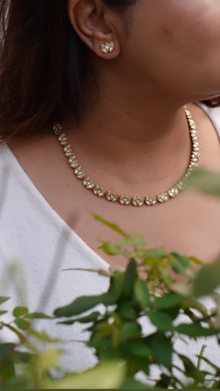 Kundan Necklace set  (4-7737)(R)