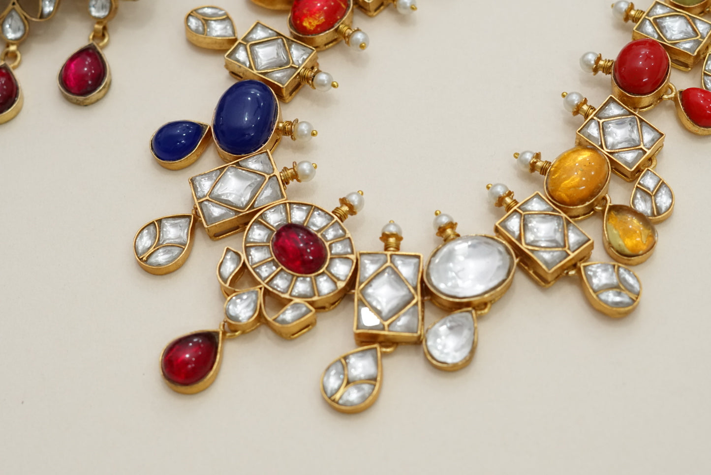 Navratan necklace set (4-6235)(R)(PREORDER) - JEWELSTYLE