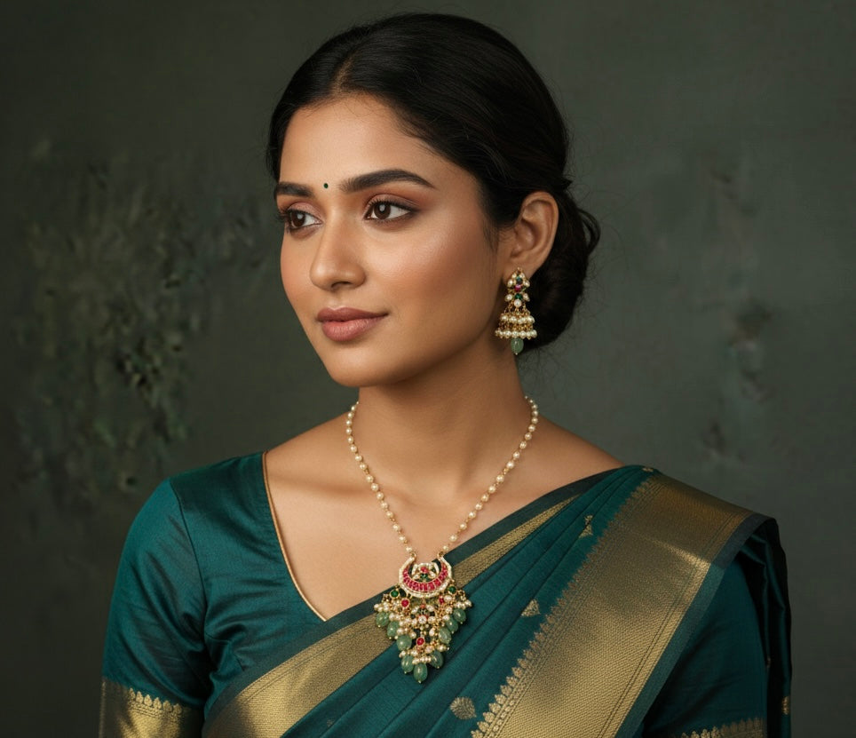 Kundan Pendant (4-8841)(R)(OFFER PIECE) - JEWELSTYLE