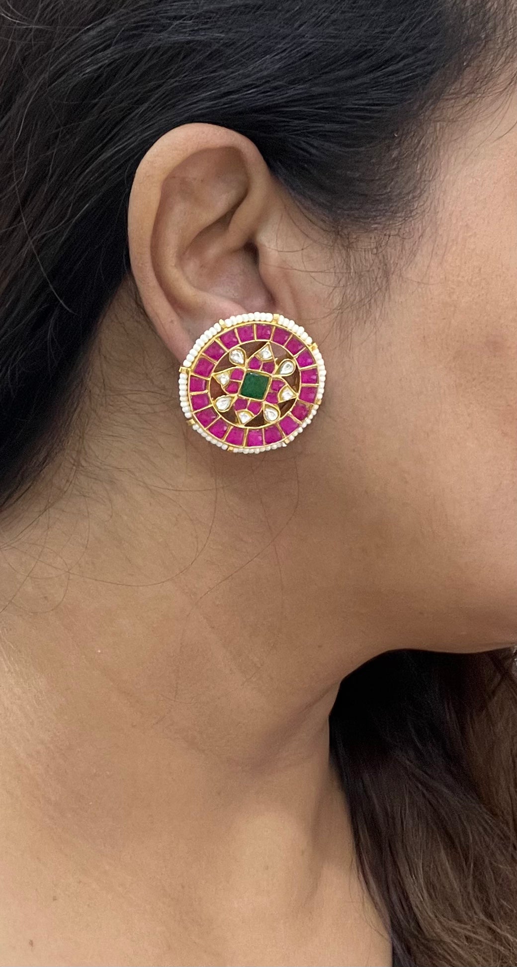 Kundan studs(1-1074)(PREORDER) - JEWELSTYLE