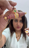 Kundan pendant Necklace (4-8128)(K)