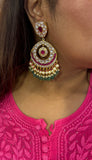 Kundan Earrings (1-4577))(EX)