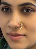 92.5 silver kundan nose Ring (2-167)(K)