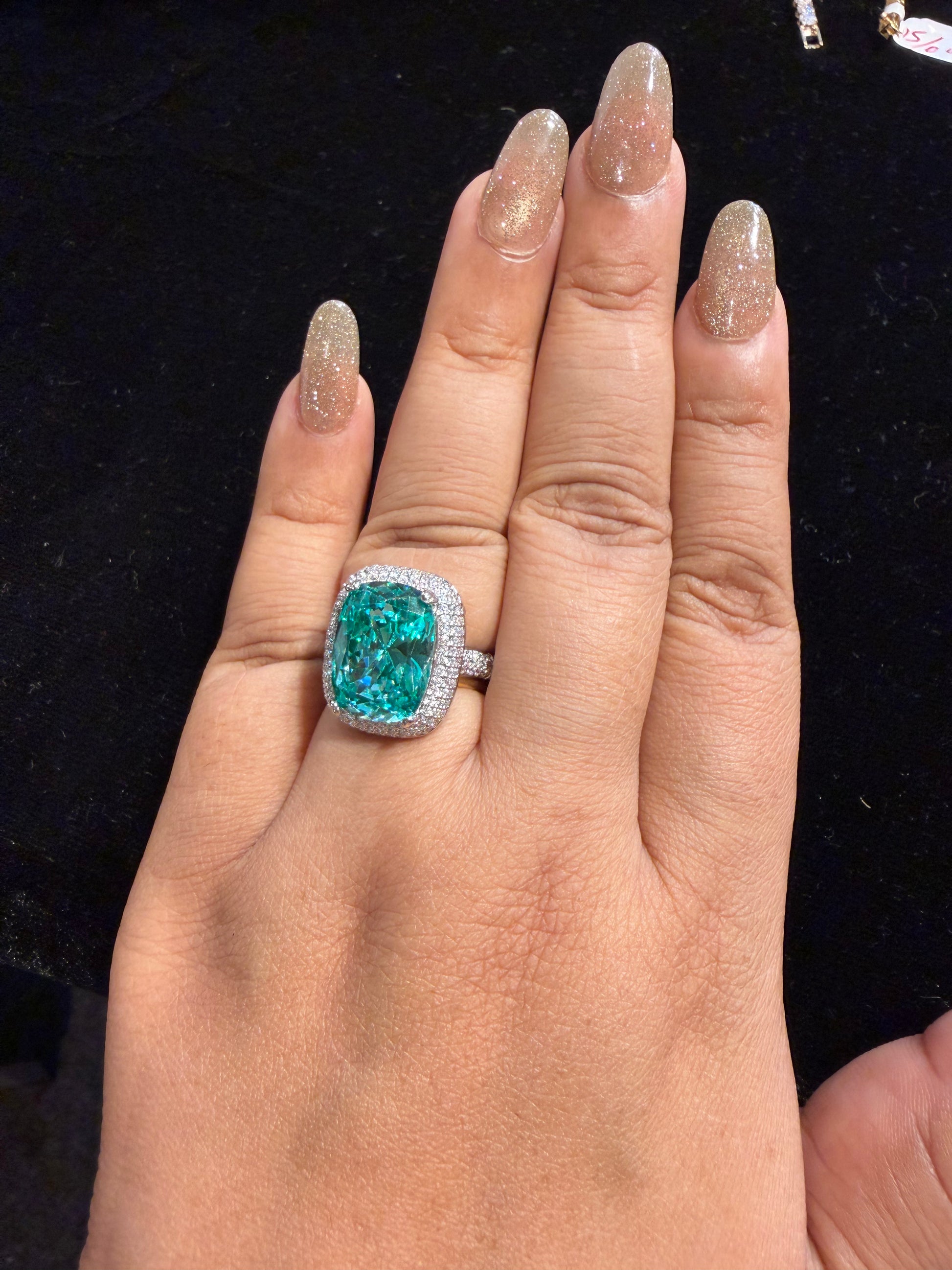 Aqua AD Ring (6-369)(B)(FROM TURKEY) - JEWELSTYLE